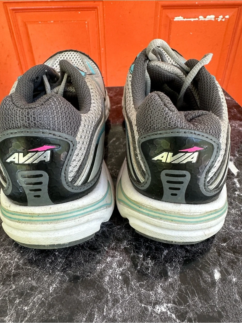 Avia Women's Gray and Teal Athletic Running Shoes